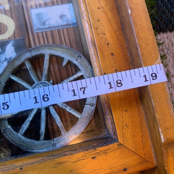 Late 90s Retro Chicken Farmhouse Theme Wooden Shadow Box With 3 Hooks Wall Art - Picture 9 of 17